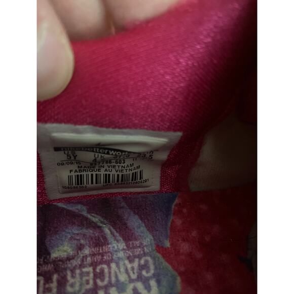 Nike basketball sneaker KD 8 Aunt Pearl size Y5 W6.5 pink floral limited edition - Picture 7 of 7